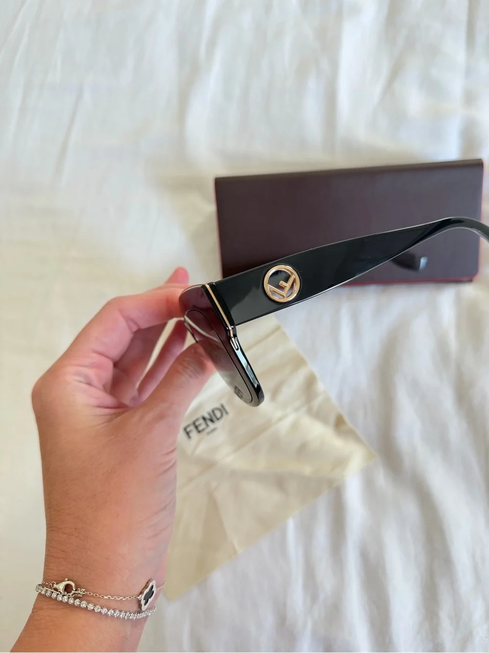 Fendi Black Oversized Cat-Eye Sunglasses
